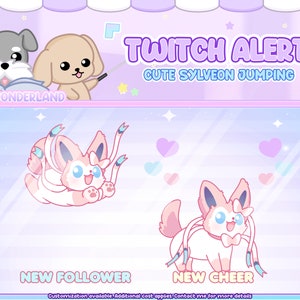 Cute animated Twitch Alerts - Sylveon