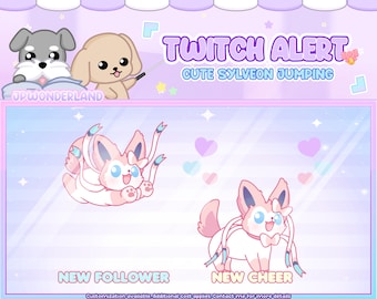 Cute animated Twitch Alerts - Sylveon