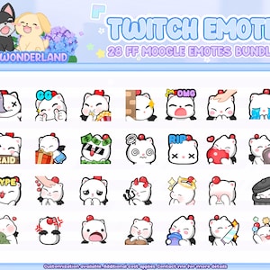 FF Moogle Twitch Emotes-bundel / Stream emotes-pakket / Discord-emotes