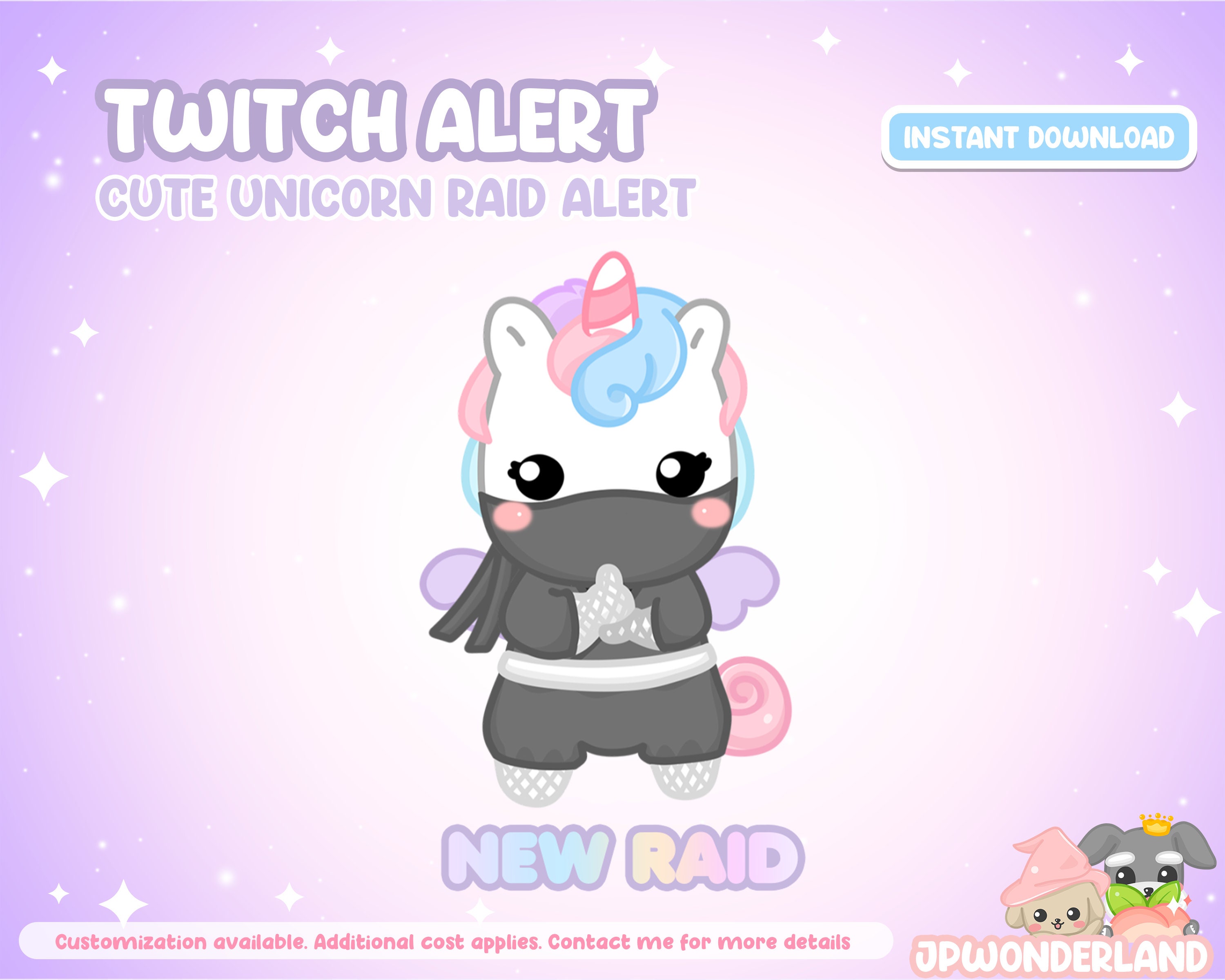 Unicorn Animated Twitch New Raid Alert Etsy Ireland