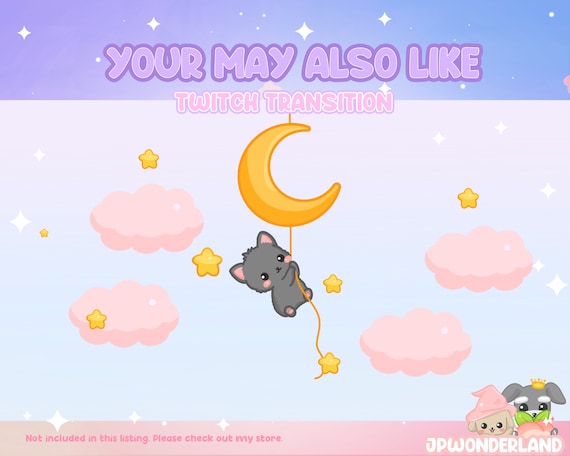 Cute Animated Cat Twitch Goals & Chat Widgets Kitty on the 