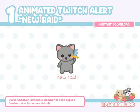 Animated Twitch Alert New Raid Etsy