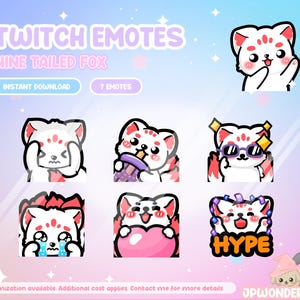 Cute Nine Tailed Fox Twitch Emotes / Kumiho Twitch Alert / Gumiho Twitch/Discord