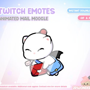 Emote Twitch Moogle FF Mail animate - / Sovrapposizione Twitch / Emote Stream / Emote Discord