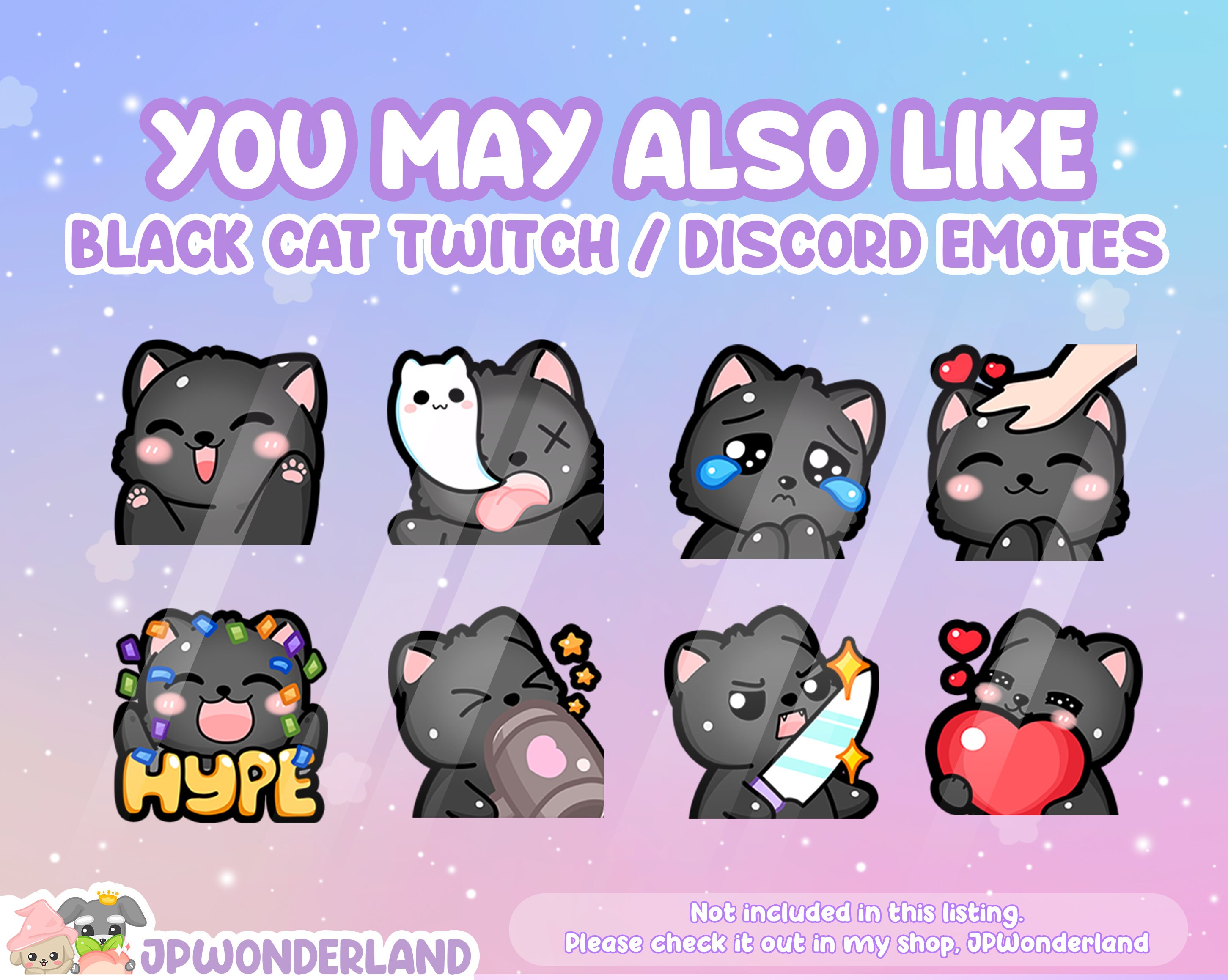 Grey Cat / Kitty Twitch Emotes / Twitch Overlay / Stream Emote ...