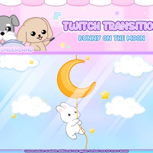Animated Twitch Transition -  Rabbit on the moon