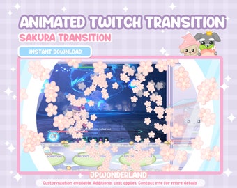 Transition animée Sakura Twitch