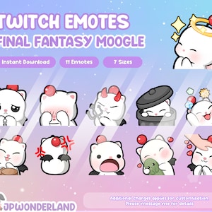 Emote FF Moogle Twitch 3 / Overlay Twitch / Emote Stream / Emote Discord