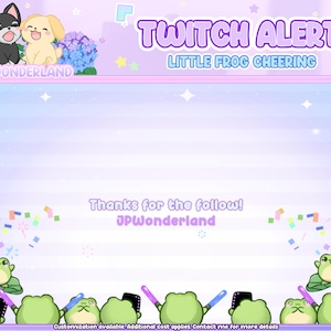 Full-Screen Twitch Alerts - Cute Little Frog Twitch Alerts | Froggy stream alerts | Cute animations | Stream Deco