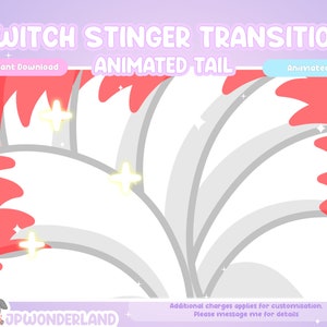 Animated Twitch Stinger Transition - Animated Tail / Nine Tail Fox / Cat Tail / Animal Tail