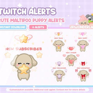 Animated Puppy / Doggy Twitch Alerts (Total 6)