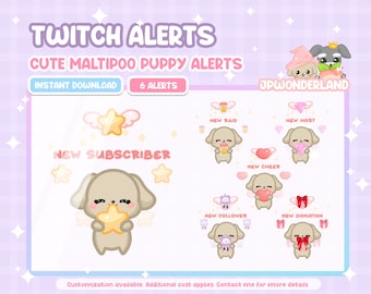 Animated White Cat Twitch Overlay Alerts total 6 | Etsy