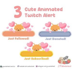 Alertas animadas de Twitch (3 alertas)