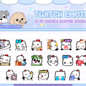 FF Moogle Twitch Emotes-bundel / Stream emotes-pakket / Discord-emotes