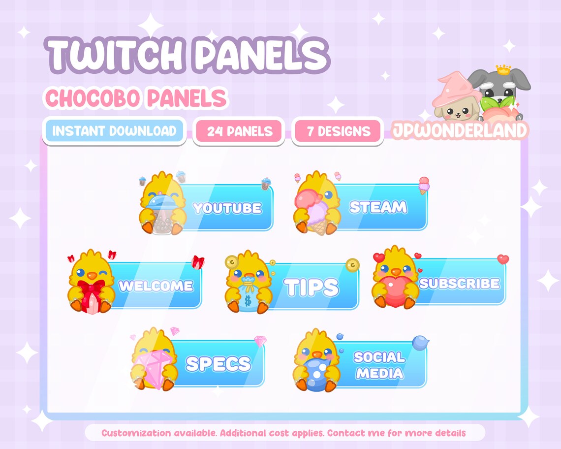 24 FF Chocobo / Bird Twitch Panels - Etsy