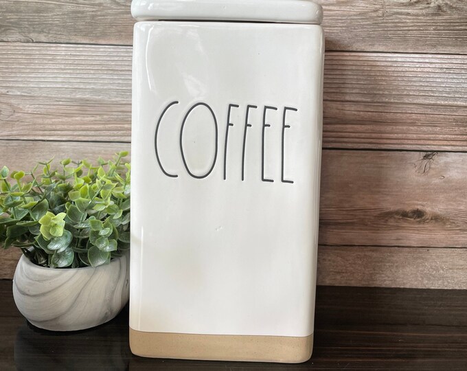 Rae Dunn Coffee Canister Square Canister Coffee Jar Ceramic Jar With