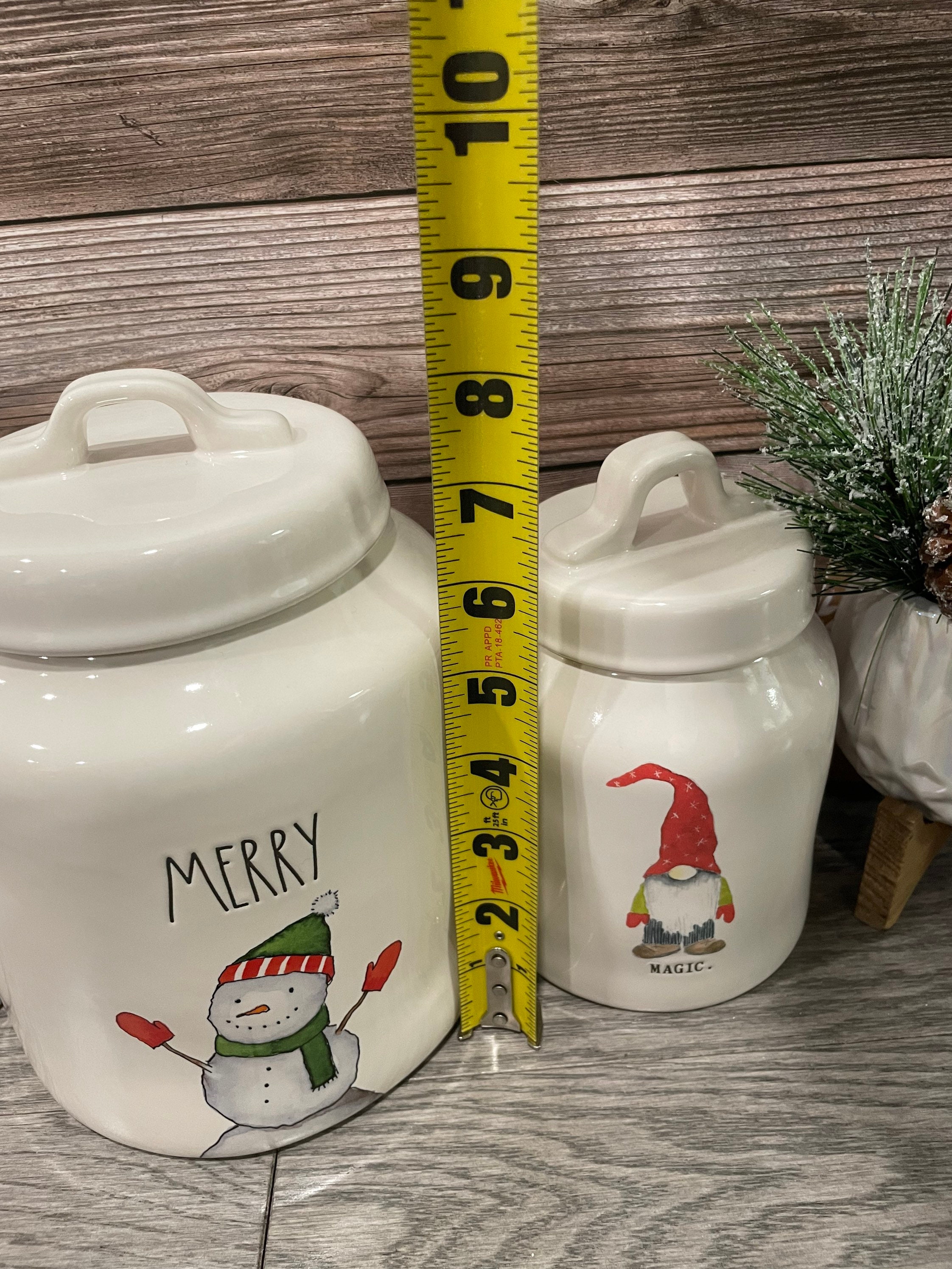 Rae Dunn Christmas Canister Merry Believe Mischief Etsy