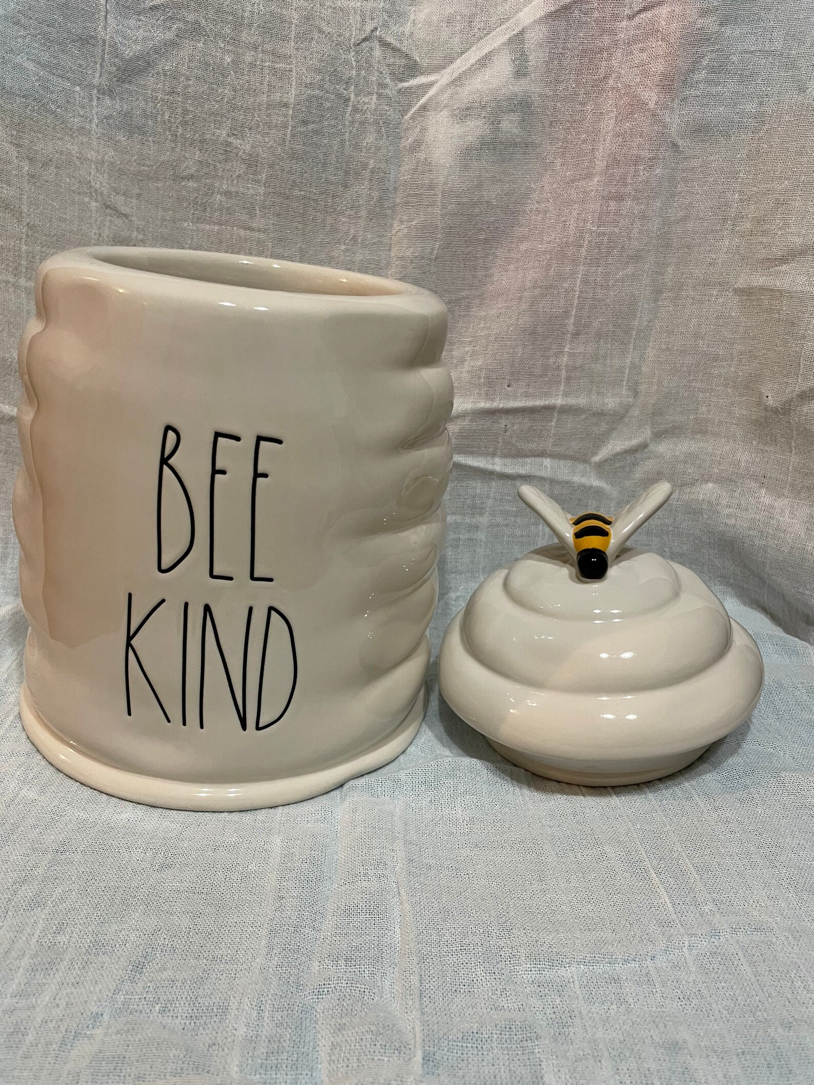 Rae Dunn BEE KIND Canister Bee Hive Shaped Large Bee Etsy