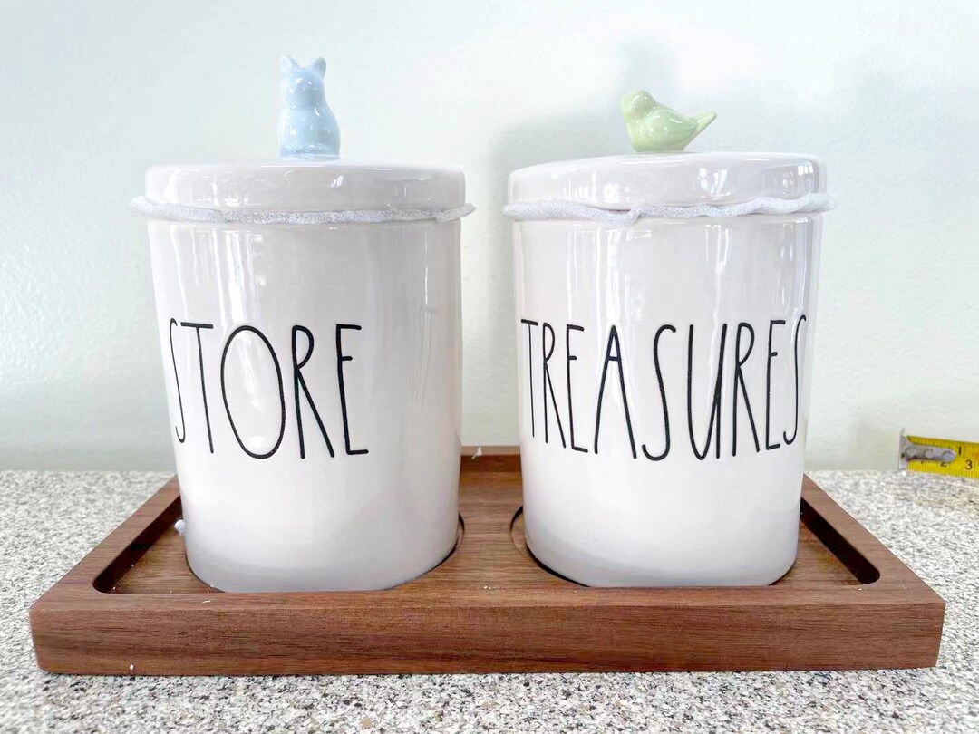 STORE and TREASURE Canister Hair Ties Bobby Pins Jar Etsy