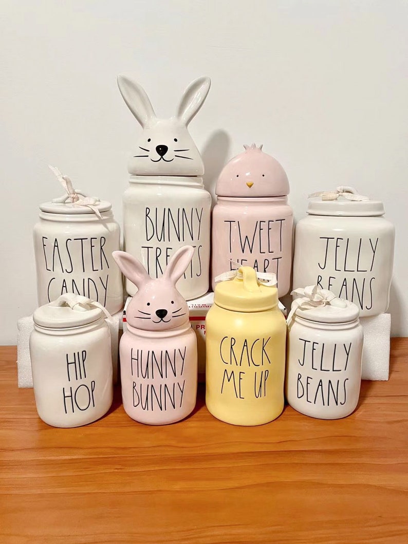 Rae Dunn Easter Canisters Easter Bunny Bunny Canister Etsy