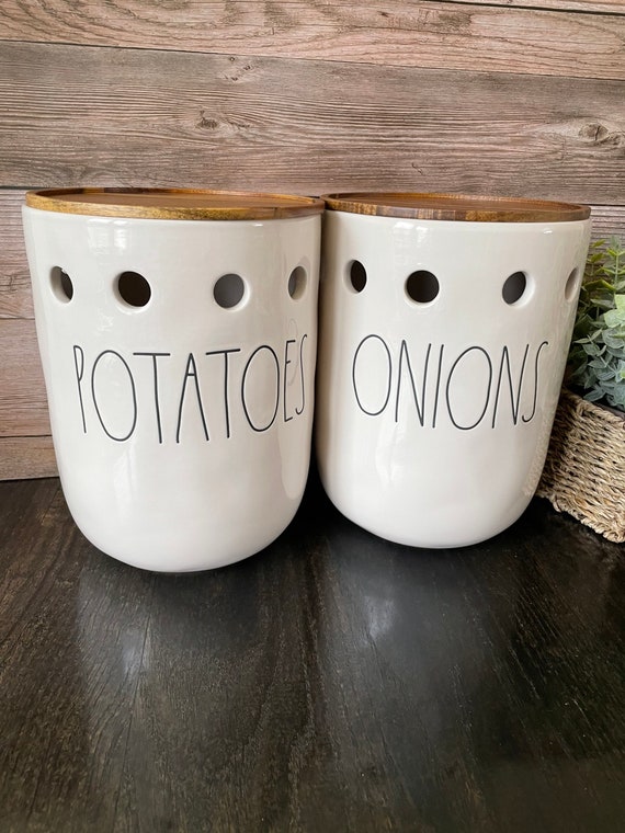 Rae Dunn Potatoes Holder Onions Holder Potato / Onion Etsy