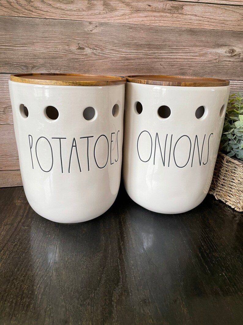 Rae Dunn Potatoes Holder Onions Holder Potato / Onion Etsy