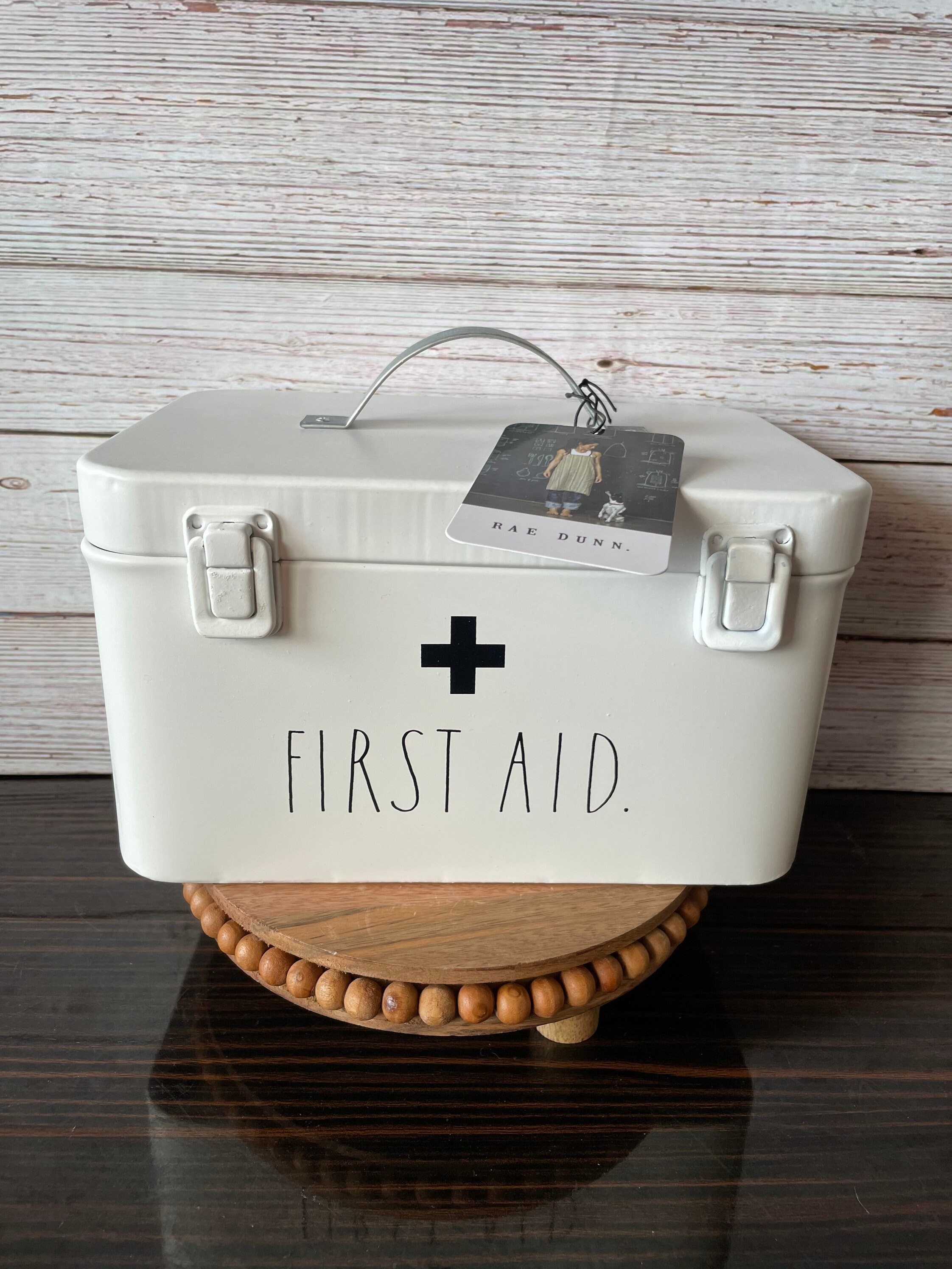 Rae Dunn First Aid Box - First Aid Kit - First Aid Bin / Container