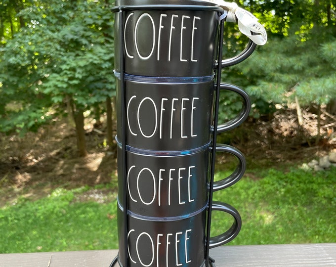 Farm House Coffee Mug Stacker Cup Coffee Mug Stackable Coffee Cup Mug