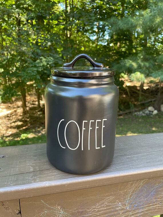 Rae Dunn Coffee canister ceramic jar black coffee Etsy