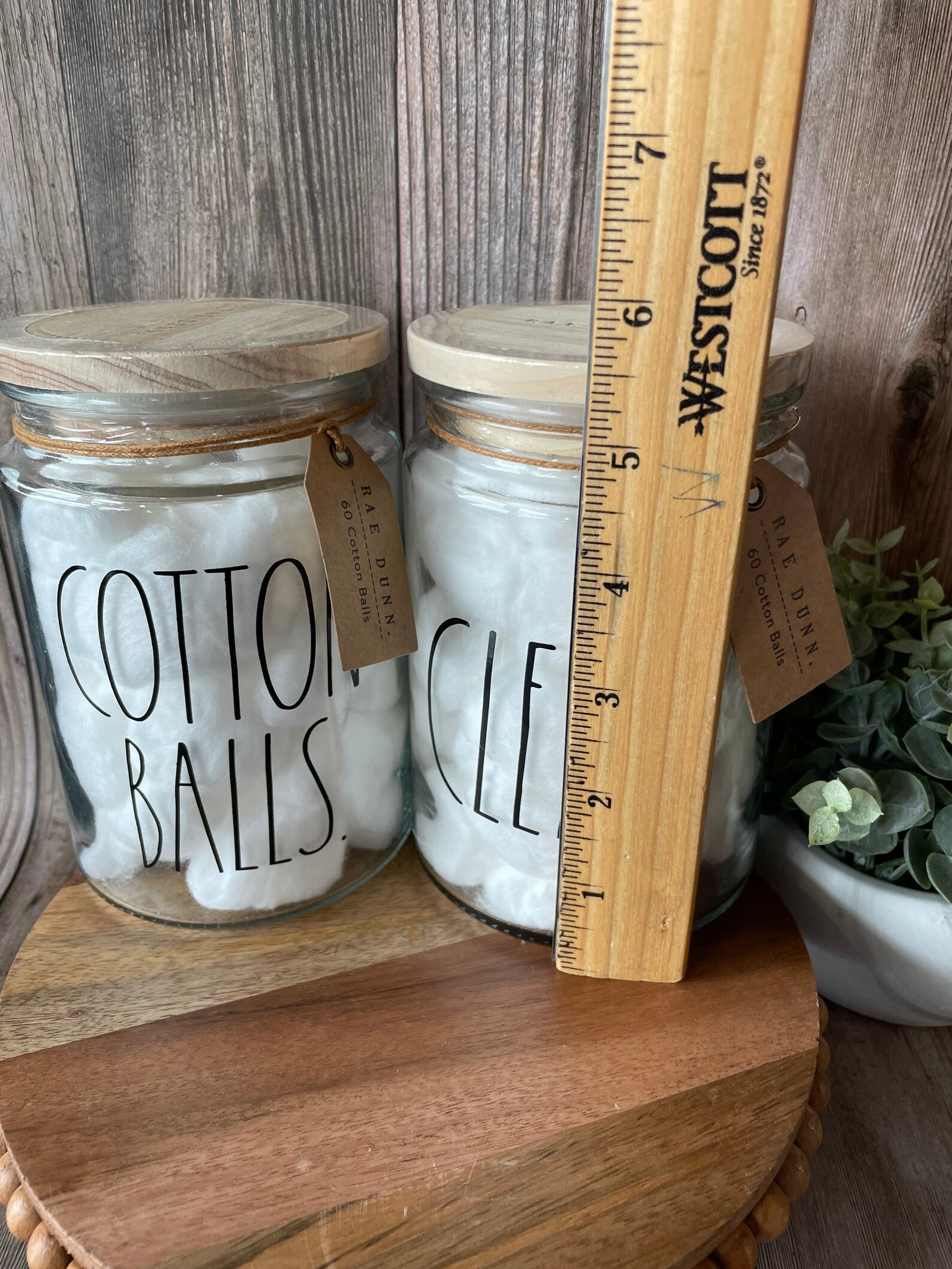 Rae Dunn Cotton Balls Jar Clean Jar Glass Jar Etsy
