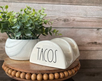 Ceramic Tacos holder - tacos stand - farmhouse style