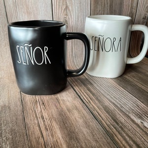 Couple mug set - senor and senora mug set - coffee mug - gift for her - gift for him - gift for girlfriend - anniversary gift