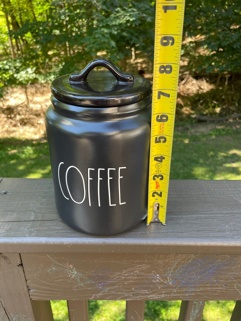 Rae Dunn Coffee canister ceramic jar black coffee Etsy