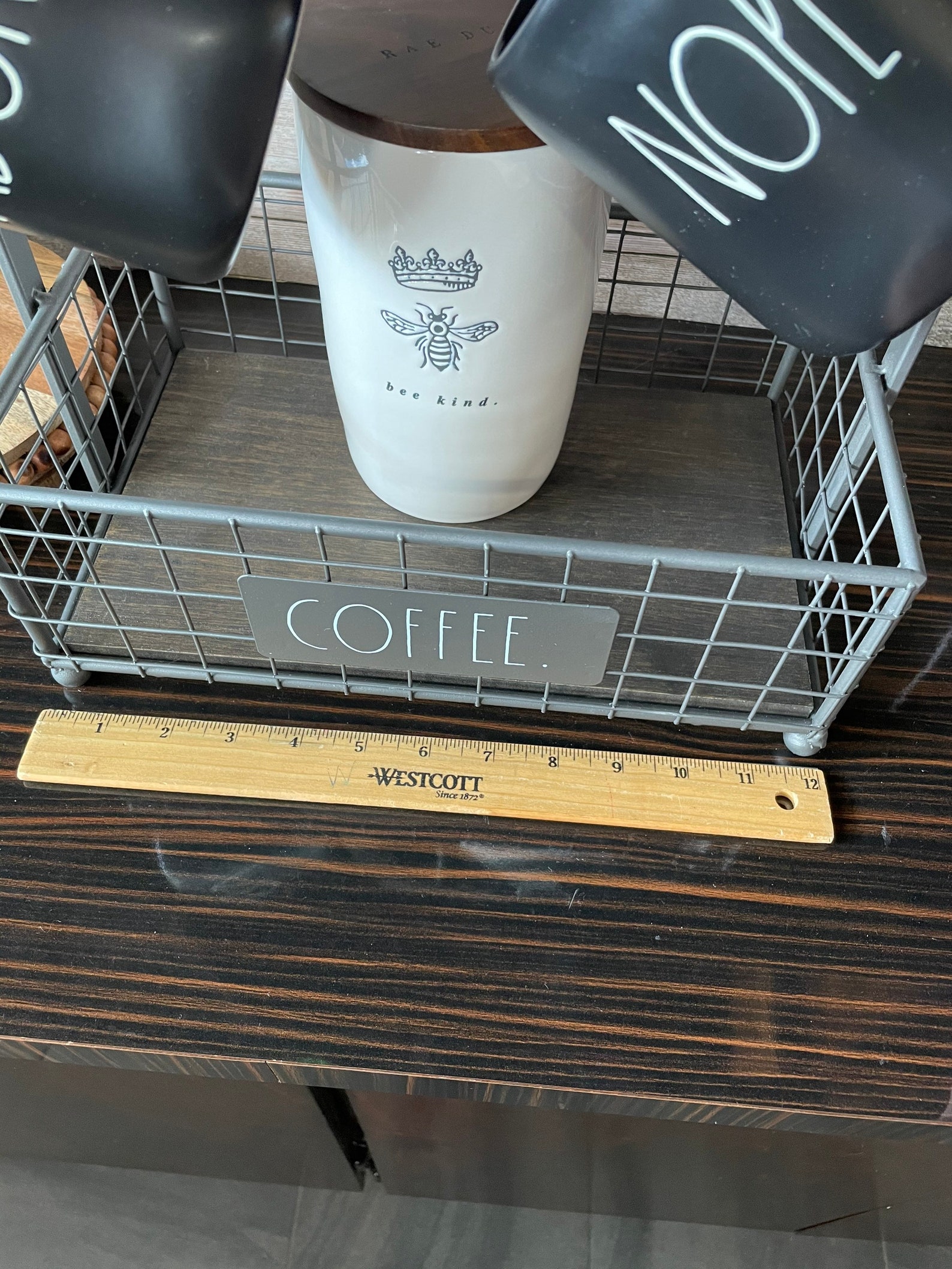 Rae Dunn Mug holder coffee station Coffee metal basket Etsy