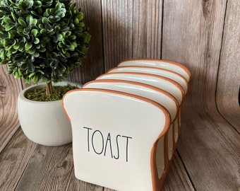 Ceramic Toast holder - Toast tray - breakfast - serving dish  - ceramic - cute dish - 4 slots