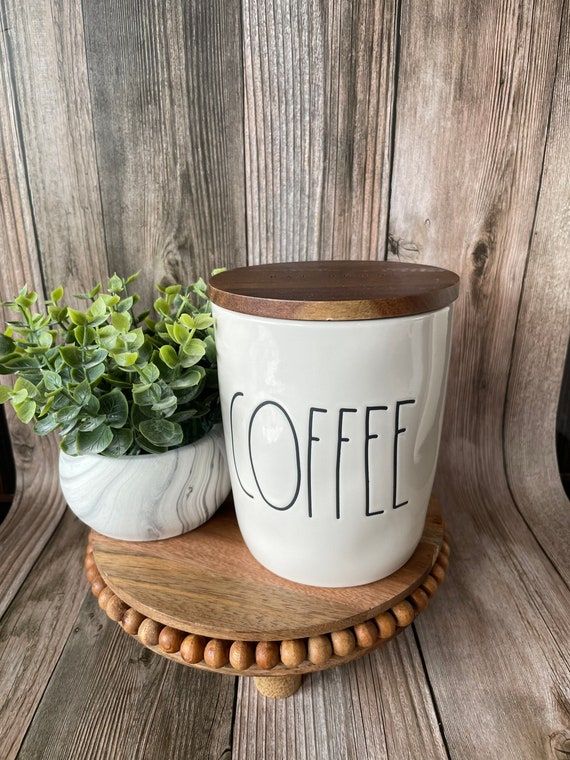 Rae Dunn Coffee canister / cellar ceramic jar farmhouse Etsy