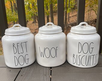 rae dunn good dog treat jar