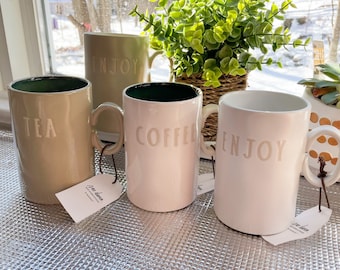Casa de campo - Taza de café de granja - Taza de CAFÉ gris - Taza de té - ENJOY taza de cerámica - idea de regalo de cumpleaños - regalo para amigo - regalo para maestro