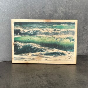 Handmade wood photo - Waves