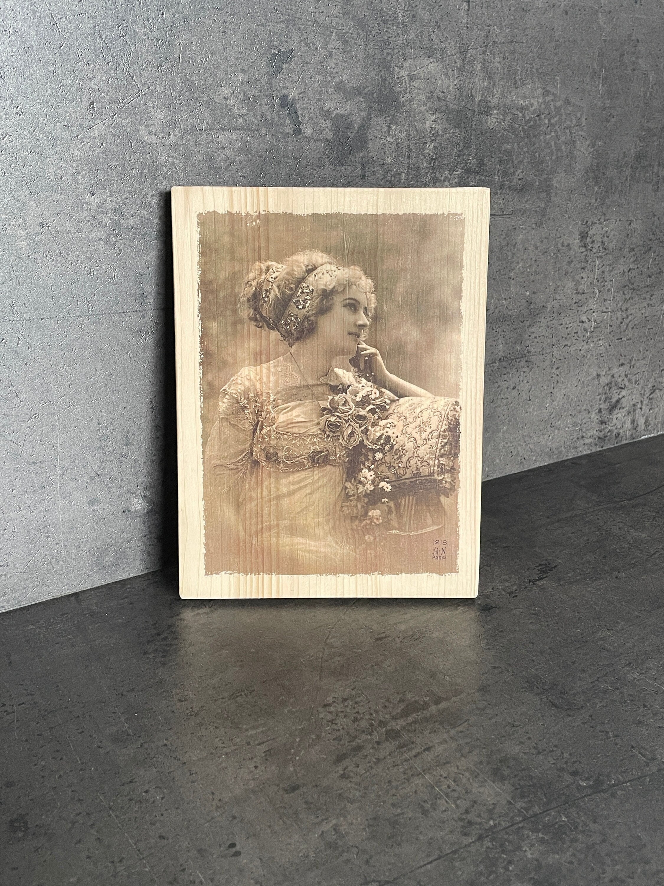 Photo sur Bois Déco - Femme Rétro Déco Vintage