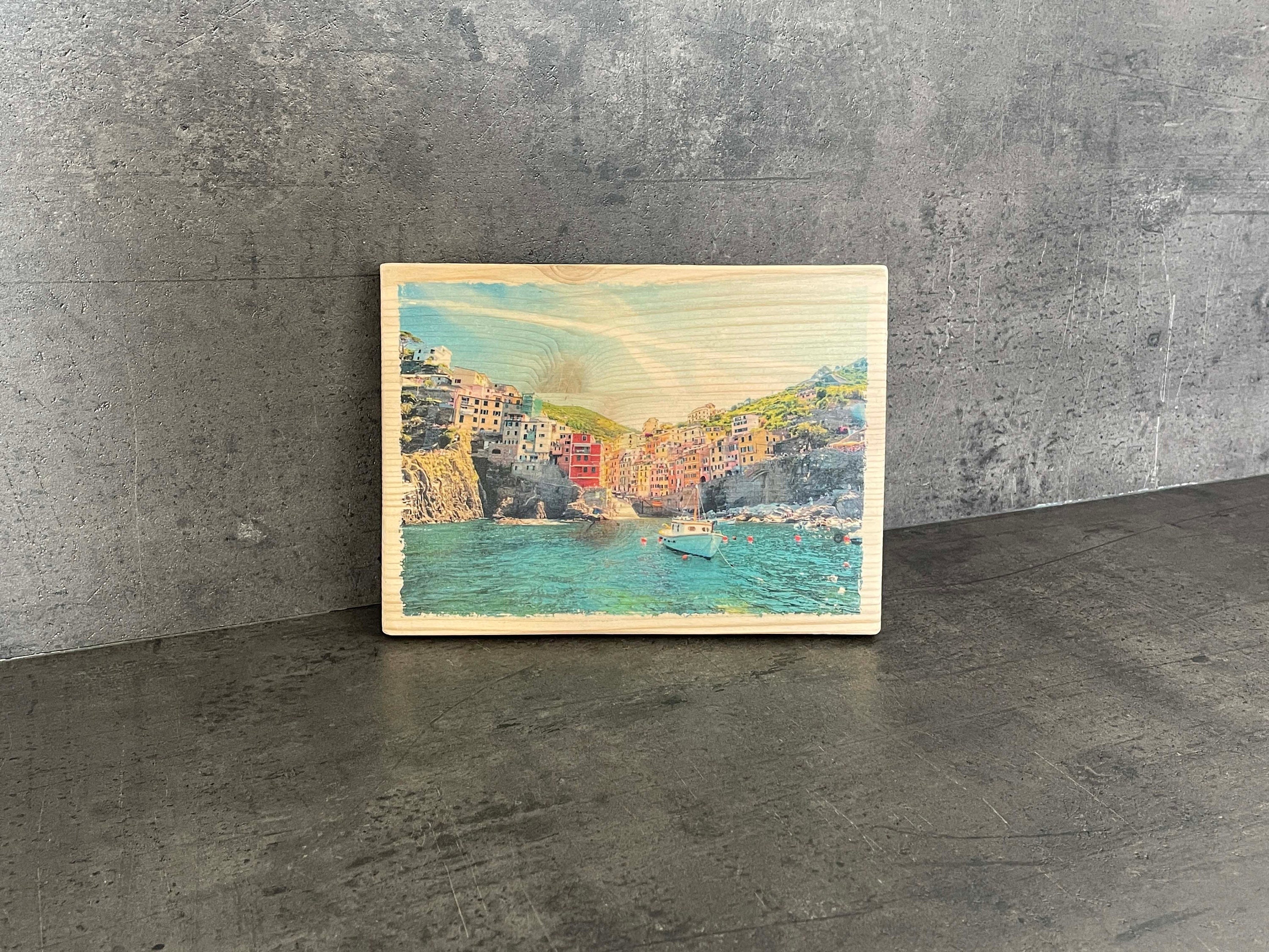 Photo sur Bois Artisanale - Calanque Déco Paysage