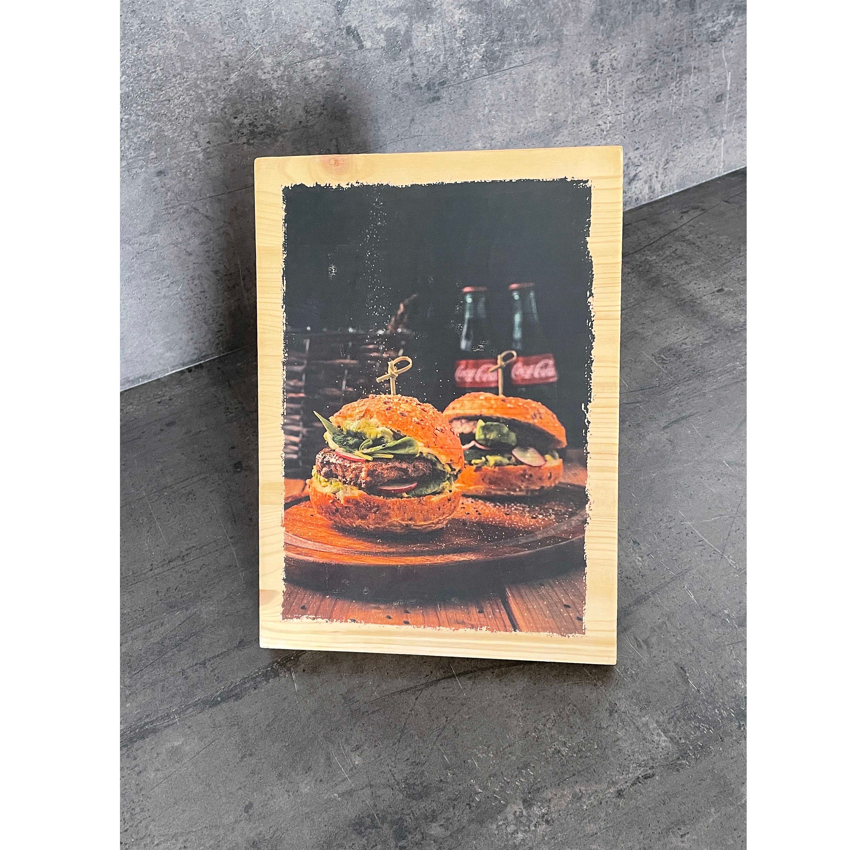 Photo sur Bois Déco - Burgers