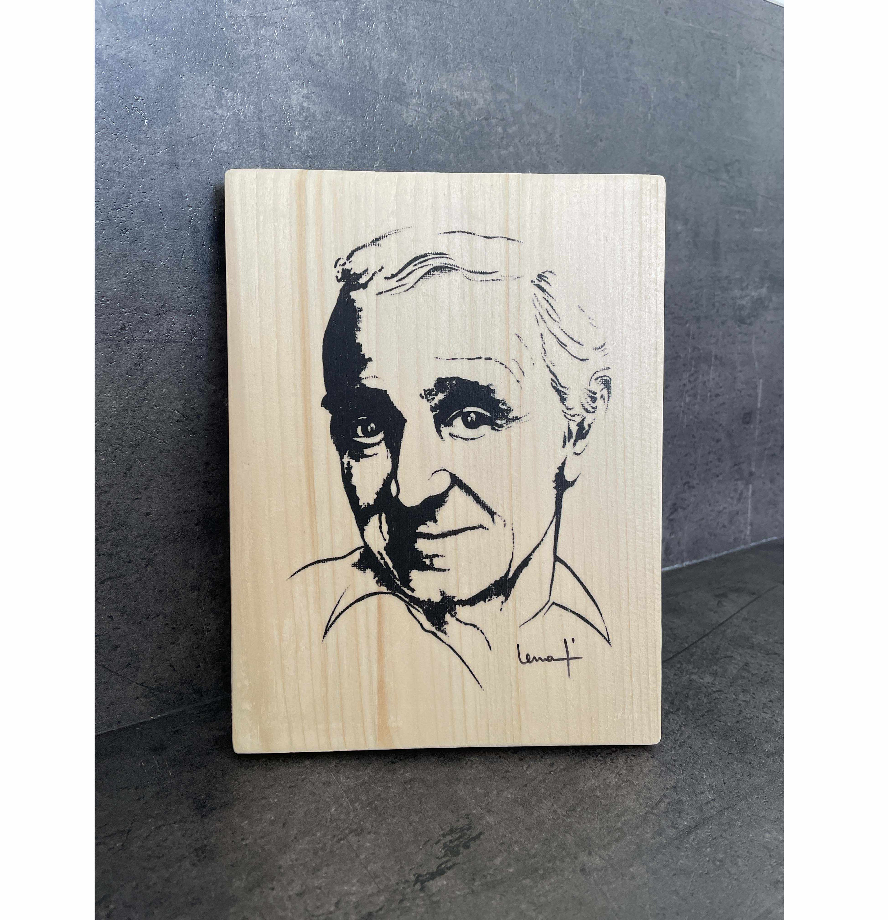 Photo sur Bois Déco - Charles Aznavour