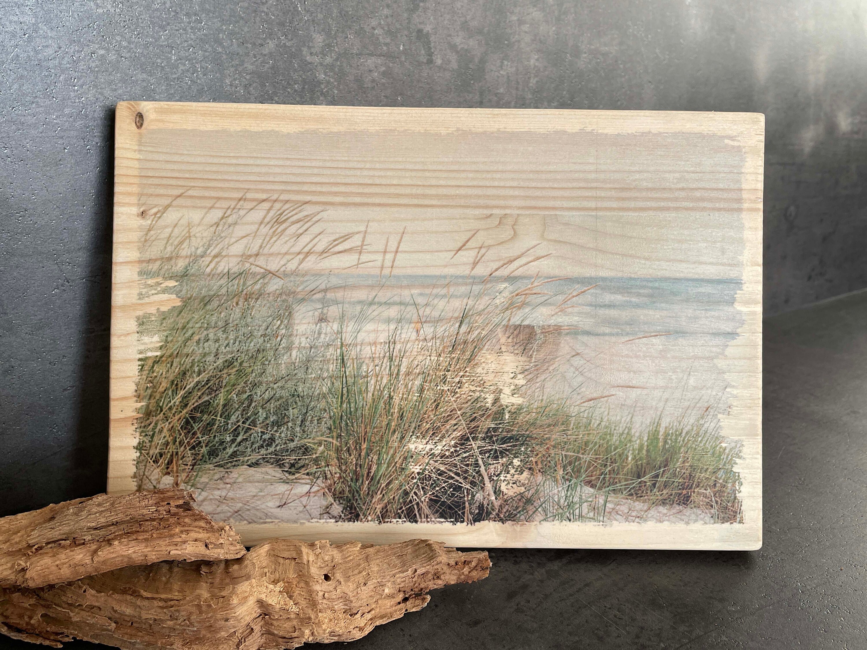 Photo sur Bois Artisanale - sur La Plage