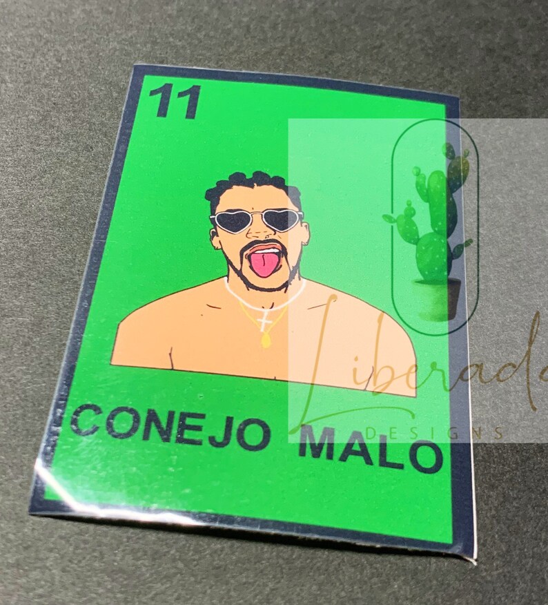 Download Bad Bunny Loteria StickersBad Bunny StickersEl Conejo Malo ...