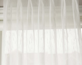 Custom Sheer Curtains, "Marbella" fabric, Pleated Style Curtains, White curtains