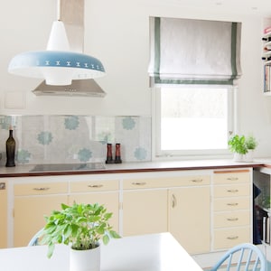Custom Roman Shade &quot;Belgian Linen&quot;, Relaxed Sheer Roman Shade, Custom Window treatments, custom linen shades with chain mechanism