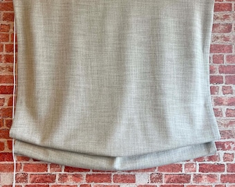Custom Roman Shades, roman shades with chain mechanism, European Relaxed Style,  Faux Linen Roman Shade, Farmhouse shades