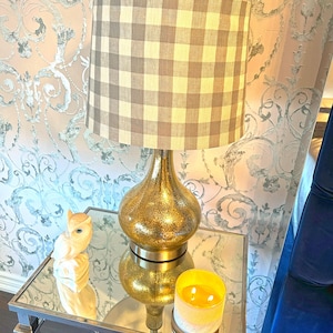 Handmade Designer Throw Pillow Cover | Scalamandre Linen Check | Blue and White Decorative Cushion | Farmhouse & Coastal Style