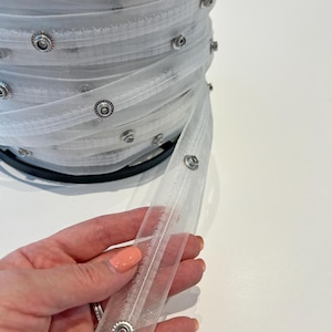 Snap tape for drapery, Snap tape by the yard, snap tape for s-fold sheers and drapery, snap tape for ripple fold style curtains